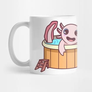 Axolotl in hot tub Mug